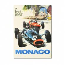 1pc Wall Arts Posters Vintage Car Races Monaco Prix F1 Racing Poster Canvas Painting Grand Prix Edition Racing Wall Art Pictures Home Decor Frameless - Multicolor - View 55