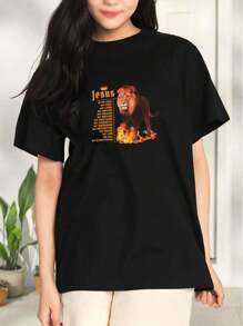 Lion Jesus Is My God King Lord And Savior - Christian Graphic Women's Tee For Men Perfect For Halloween