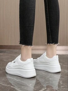 New Spring/Autumn Women's Shoes, Breathable Colorblock Platform Sneakers, Casual Versatile Fashion Shoes - White - View 10