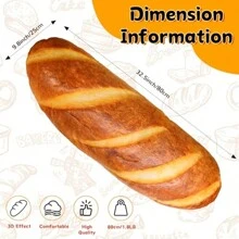 1 pieza de almohada con forma de pan, almohada decorativa de poliéster amarillo creativa, para dormitorio, insertos de almohada, almohadas para cama, hogar, almohadas decorativas - Naranja - Ver 5