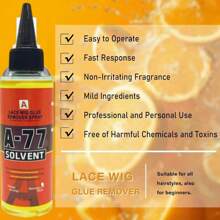胶带接发去除剂速效胶水去除剂喷雾，适用于蕾丝假发发胶粘合残留物去除剂，溶剂去除粘性发胶假发双面接发胶带白色 C-22 溶剂喷雾粘合剂去除剂，适用于蕾丝假发、粘合剂和发胶系统 - 118ml - 查看 4