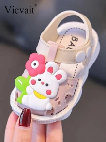 Children's Pearl Heart Sandals Roman Cross Girls 2024 Korean Style All-Matching Fashionable Western-Style Anti-Slip Soft-Sole Sandals - Pink - View 8