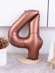 Bóng bay nhôm hình số màu cà phê cỡ lớn 40 inch, thích hợp cho trang trí nền sinh nhật, kỷ niệm, Giáng sinh - Cà phê nâu - Xem 6