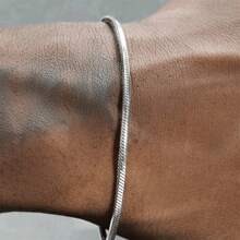 1 pieza Pulsera de cadena de serpiente de plata 925 de 16-23cm para mujeres y hombres, accesorio de joyería, regalo punk para fiesta