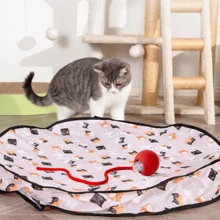 [2pcs/Set] Cat Toys, Hunting Cover, Self-Entertaining Hiding Tent, Smart Voice Activated Electronic Cat Teaser Toy With Rolling Ball - Silicone Material, Exercise And Fun