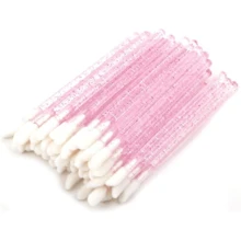 Kit 50 Pincéis Pincel Aplicador Labial Pincel de Lavagem de Cílios Extensão de Cílios Pincel Descartável Para Batom Gloss Extensão Limpeza de Cílios