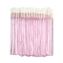 Kit 50 Pincéis Pincel Aplicador Labial Pincel de Lavagem de Cílios Extensão de Cílios Pincel Descartável Para Batom Gloss Extensão Limpeza de Cílios