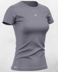 Women's Dry Fit Gym Shirt For Sports Training - Grey - View 1