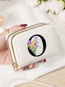 Burgundy Bag Charry Red Bag Wine Red Bag Large Capacity Multi Double Zipper Card Holder Wallet Business Card Holder Credit Card Holder Women For Women Wallet Mini Wallet Purse Wallet Card Wallet - Burgundy - View 62