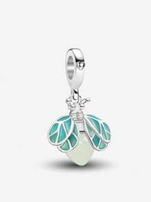 1pc Fashion Diligent Bee Pendant Bead, Suitable For Women's Bracelet, Bangle DIY Jewelry Making And Daily Outfit Matching, Suitable For Girls To Wear. - Silver - View 1