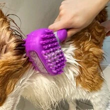 Pet Dog Bathing Brush, Suitable For Massaging And Cleaning Dogs And Cats, Bathing Brush - Mauve Purple - View 2