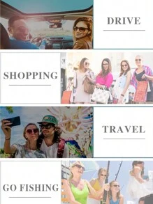 1pc Metal Geometric Frame Photo Chromatic Fashion Glasses, Fashion Versatile Outdoor Casual Neutral Tint Eyeglasses, Light Pink For Summer Beach Vacation,Outdoor,Travel - Discoloration - View 10