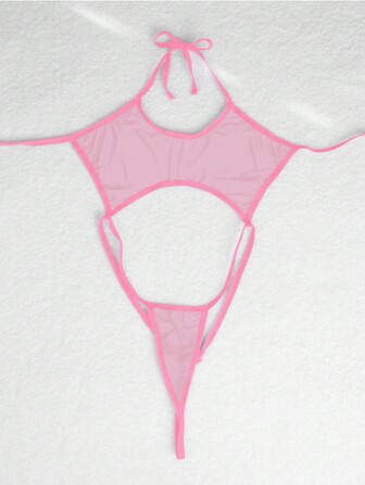 One-Piece Women's Sexy Underwear,Lace-Up Mesh Sexy Bodysuit