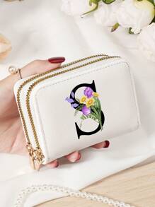 Burgundy Bag Charry Red Bag Wine Red Bag Large Capacity Multi Double Zipper Card Holder Wallet Business Card Holder Credit Card Holder Women For Women Wallet Mini Wallet Purse Wallet Card Wallet - Burgundy - View 73