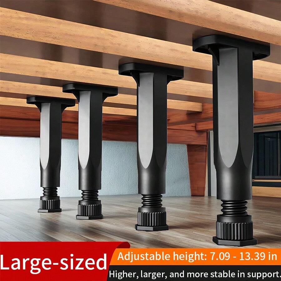 mupingmian 4PCS(7.09"~13.39") Adjustable Bed Frame Support Legs, Frame Center Slats Heavy Support Leg, Durable Furniture Suport Legs For Frame/Sofa/Dresser/Table, Legs Furniture Replacement Parts, - Chiều cao (7,09"~13,39") 4 CÁI - Xem 1