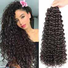 10/14/18/22 Inch Curly Crochet Hair Go Go Curl Crochet Hair For Women Deep Wave Braiding Hair, Synthetic Bohemian Crochet Braid Water Wave Crochet Hair Extensions