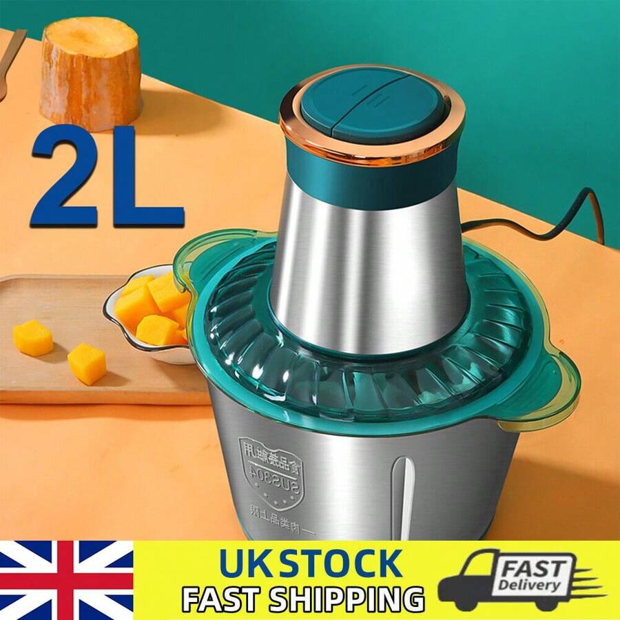 2L Meat Grinder Electric Food Processor Stainless Steel Meat Blender Food Chopper For Meat, Vegetables, Fruits And Nuts - 2L - View 1