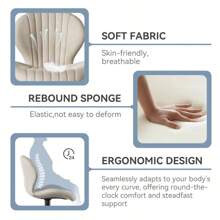 Nalupatio Bar Stools Set Of 2 |Breakfast Bar Stools •Backrest Kitchen Barstools •Bar Chair Fabrics •Modern Adjustable Swivel Gas Lift - Beige - View 3