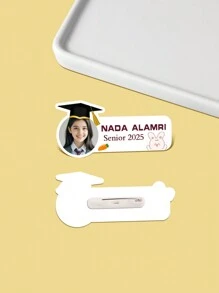 1pc Customized Name Tag, Photo, Occupation Personalized Name Badge, Teacher Name Badge, Nurse Name Badge, Teacher Gift, Nurse Gift, Graduation Gift, Graduation Lapel Pin, 2025 Graduation Lapel Pin - Brooch Badge, Back To School Season