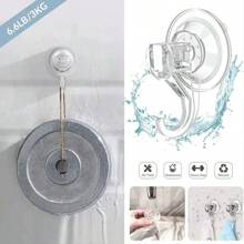 Ganchos de ventosa de 10 Uds., ganchos de ventosa de vacío resistentes y reutilizables transparentes, ganchos de vidrio para cocina y baño para toalla - 10 piezas - Ver 5