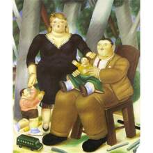 1pc Vintage Fernando Botero Art Dik Persoon Canvas Schilderij Paar Dansende Prints Muurschildering Grappige Figuren Muurkunst Poster Voor Woonkamer Decor Geen Lijst