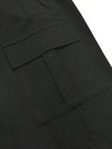 Damen Hose mit hoher Taille und weitem Bein, weite Jogginghose mit 4 Taschen, vielseitige lässige Sportshose