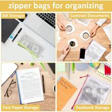 36pcs Mesh Zipper Pouch Bags,12 Colors For Storage Bags With Zipper, 8 Sizes For Reusable Plastic Zip Organizer For Travel Cosmetics - Multicolor - View 5