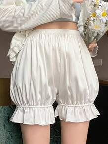 Womens Lolita Bloomers Ruffle Pumpkin Pants Bottom Shorts
