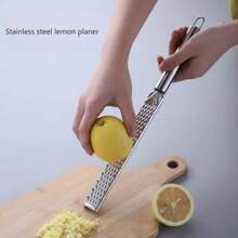 1 dụng cụ bào vỏ chanh và phô mai bằng thép không gỉ đa năng cầm tay - Hoàn hảo để băm gừng thủ công và bào rau - Dụng cụ nhà bếp sáng tạo để nấu ăn tại nhà - Bạc - Xem 4