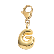 可爱字母泡泡项链吊坠，包包吊坠 - 幸运水晶吊坠，字母 A-Z，闪亮合金包包背包吊坠 - 生日和特殊场合的完美礼物，钥匙扣戒指包包背包吊坠汽车吊坠，送给女性和女孩的礼物，钱包和手提包配件 - 金色 - 查看 28