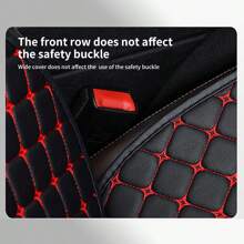 2pcs Universal Leather Car Seat Cushion - Four-Season Comfort, Non-Slip Star-Stitched Design For Front Seat And Backrest - Star Leather - View 6