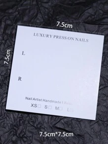 100 piezas/paquete Tarjetas de exhibición de arte de uñas para uñas postizas, tarjetas de papel blanco para exhibición de uñas falsas para accesorios de uñas y herramientas de exhibición de belleza de uñas - Blanco - Ver 5