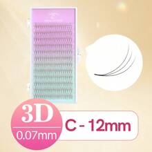 SONG LASHES 3D Sharp Thin Pointy Base Premade Fans Eyelash Extensions Make Up Tool For Salon Beauty C D Curl Lash Clusters, Eyelash Clusters, Individual Eyelashes, Lashes, Fake Lashes - Black - View 13