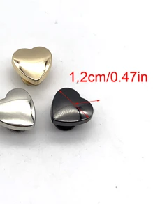 12mm DIY 心形頂平頭螺絲栓，心形螺絲裝飾袋五金配件手提包底部鉚釘行李箱配件，多色耐磨皮革金屬扣環，龐克風金屬扣環，適用於行李箱、手工藝品、服裝、包袋、鞋子，DIY愛好者的必備品 - 彩色 - 查看 8