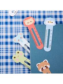 30pcs/Set Cute Animals Bookmarks Ruler For Book Lovers, Premium Niche Book Decoration Reading Marking Card Small Poster Artistic Style Bookmark - Multicolor - View 7