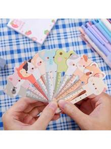 30pcs/Set Cute Animals Bookmarks Ruler For Book Lovers, Premium Niche Book Decoration Reading Marking Card Small Poster Artistic Style Bookmark - Multicolor - View 3