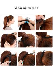 Women's Wig Short Curly Hair Ponytail Bandage Type Big Wave Short Wig Ponytail Short Ponytail Braid, Clip Type Pear Curl Medium Long Wig Braid, Natural And Lifelike. - Multicolor - View 13
