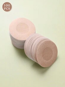 100 قطعة من أغطية الحلمة الممرضة ، قابلة للتخلص من الملابس الداخلية التي لا تترك آثارًا والتي تمكن عملية التنفس ،اكسسوارات الملابس الداخلية والألبسة للنساء، حاجب للثدي مخصص لحفلات المساء، إكسسوارات ملابس نسائية قابلة للتخلص منها - لون مشمشي - مشاهدة 1