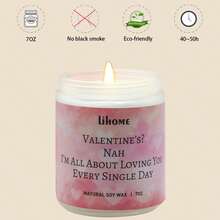 Gifts For Her, Candles Gifts For Girlfriend Wife, Funny Valentines, Anniversary Wedding, Birthday, Christmas Gifts, Vanilla Coconut Candles(7oz) - 粉色 - 查看 3