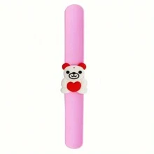 6 piezas Decoraciones del Día de San Valentín, pulseras de silicona que se pueden golpear, pulsera de fiesta que se puede golpear