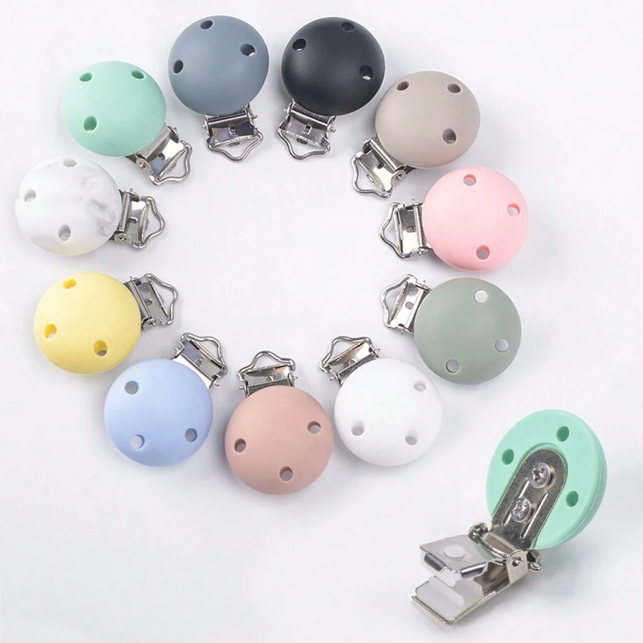 Juego de 4/6/11 pinzas de silicona de colores vibrantes - Diseño redondo de tres orificios para manualidades de joyería DIY - Accesorios perfectos para proyectos de artesanía creativa, incluidos colores surtidos - Clip de silicona de tres agujeros - Ver 1