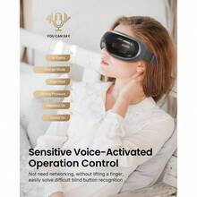 RENPHO Eyeris 3 - Masajeador de Ojos con Calor Controlado con voz en ingles, Máscara de Ojos Calentable con Ajuste de Masaje DIY, Dispositivos Oculares con Música Bluetooth para Alivio de Migrañas, Relajación, Ojeras, Regalos Ideales - 1 - Ver 3
