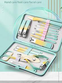 Nail Clipper Set, Stainless Steel Manicure Tools, Nail Care Set, Manicure Set, Unisex Nail Grooming Set, Professional Manicure & Pedicure Set (All Shell Colors Random) - Multicolor - View 1