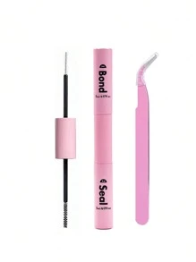 640/590/800 pièces Kit d'extensions de cils, colle double tête et scellant, pinces confortables, set de cils D Curl 8-16mm - sans parfum, kit de cils pour fêtes et maquillage de Noël