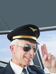 Costume Set: Pilot Hat, Goggles, Tie, Gloves, Suitable For Cosplay, Events, Parties, Ceremonies - Multicolor - View 4
