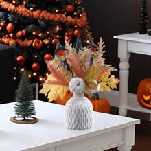 Halloween Artificial Flower Picks, Picks Stems With Pumpkin Witch Decor For Vases Floral Arrangement DIY Centerpieces Decor - White - View 5