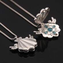 1pc Anime Mermaid's Melody 7-Color Pearl Necklace With Seashell Mermaid Princess Pendant, Suitable For Women & Girls For Daily Wear, Party, Gift