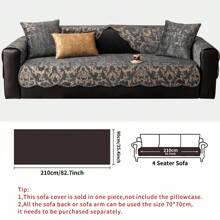 1pc Premium Luxurious Gold Floral Pattern Sofa Slipcover, Non-Slip Home Decor Sofa Cushion Cover, Suitable For Home, Bedroom, Living Room, Office Gifts Birthday Graduation Sofa Cover Couch Cover Sofa Covers Room Decor Living Room Decor