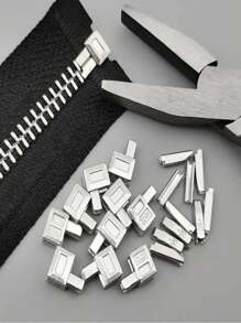 20pcs Premium Metal Zipper Sliders In Golden, Silvery, Bronze & Black - Smooth For DIY Clothing And Luggage Repair