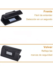 Detector de billetes falsos con luz ultravioleta y linterna ultravioleta - Negro - Ver 7